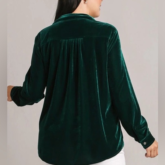 Velour Evergreen Button Down - Picture 2 of 2